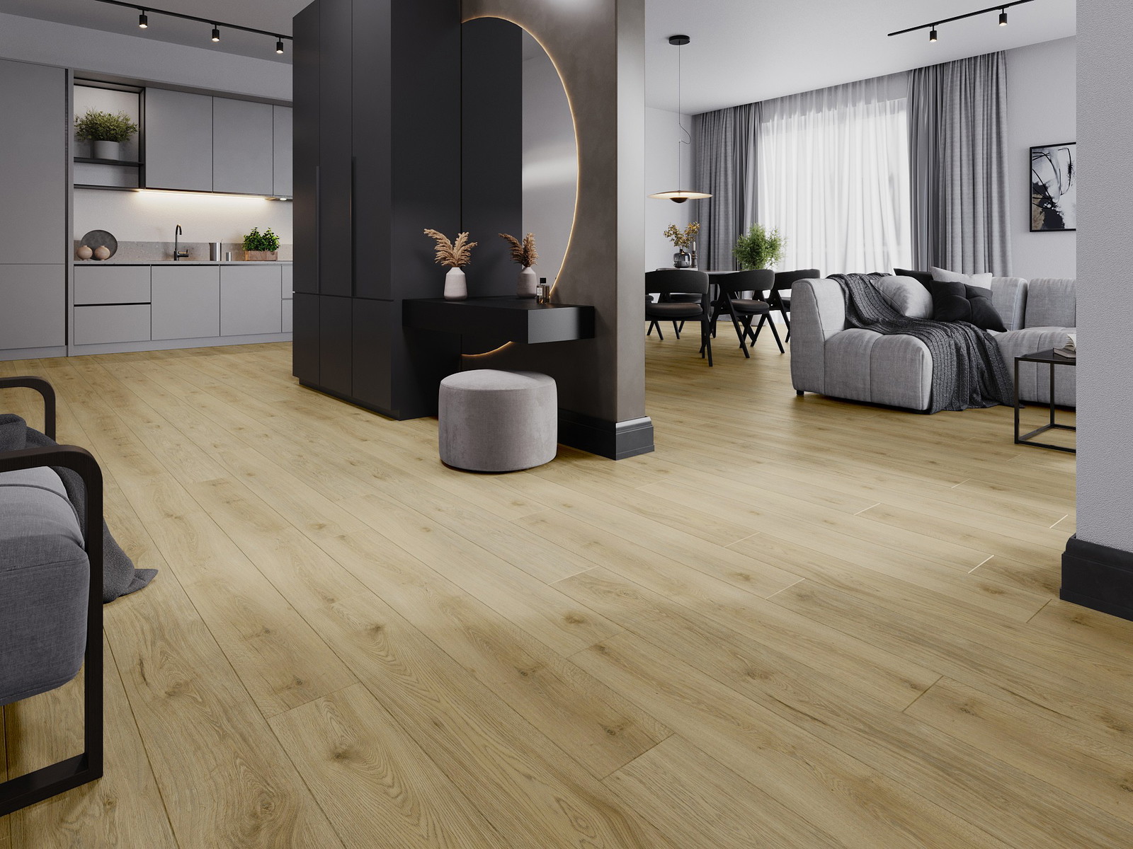 Mexen Charter Oak vinylové panely 1240 x 182 mm SPC 6,5 mm, podklad IXPE 1,5 mm, 4 V-Fuga, Dub - F1022-1240-182-505-4V1-01